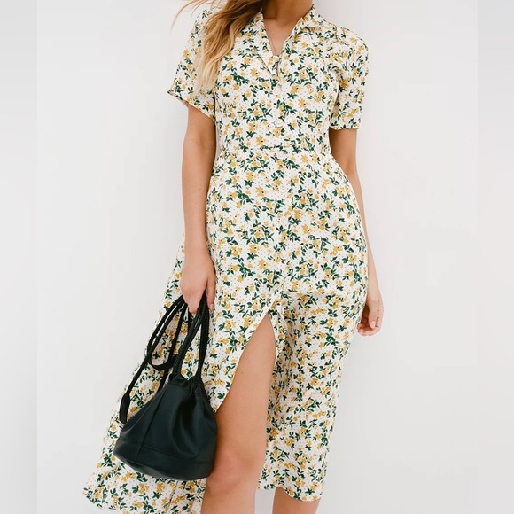 Urban outfitters yellow floral dress - Picture 2 of 6